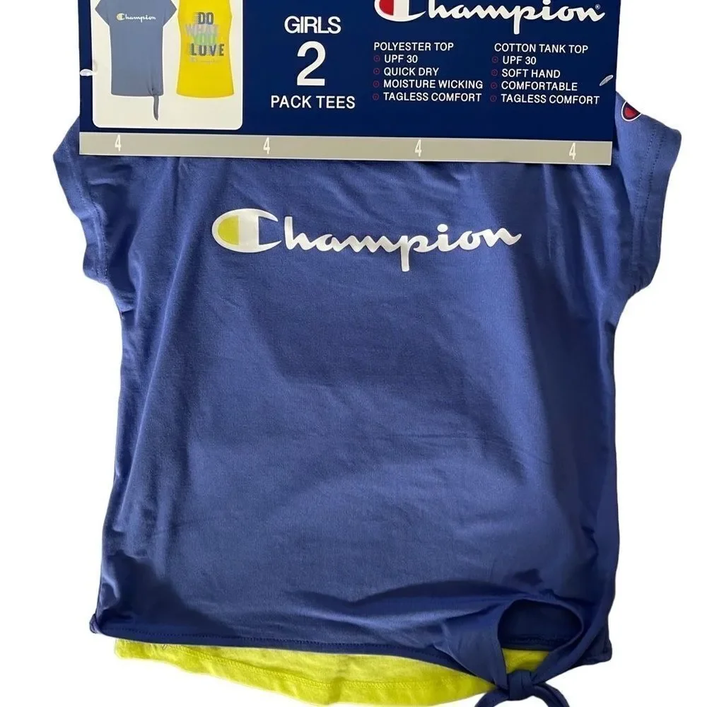 NWT Champion girls‎ tees tank top T-shirt vibrant colors sz 4 lot bundle 347